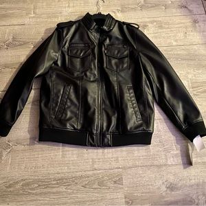 New Men's Levi's® Faux-Leather Sherpa-Lined Aviator Bomber Jacket